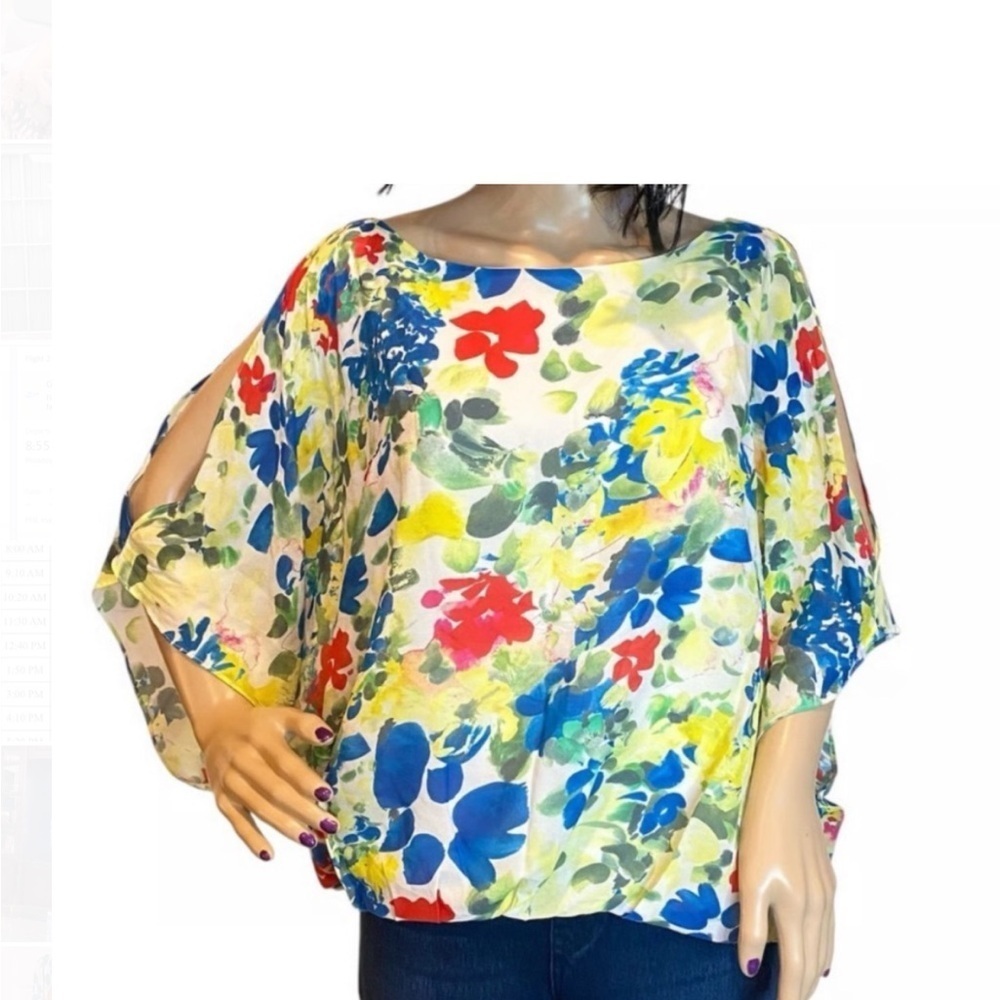 Alice + Olivia Colorful Floral Blouse Size 6.